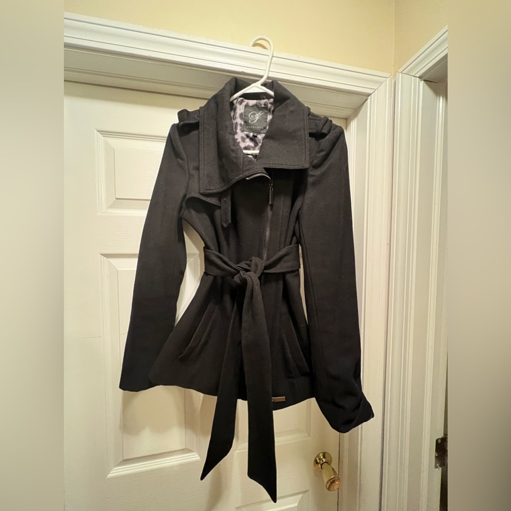 Sean John Belted Wool Coat